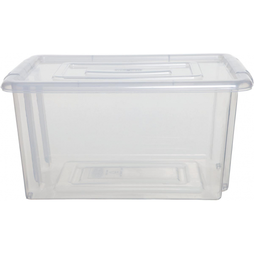 Whitefurze Stack & Store Mini boîte de rangement 5 litres sans couvercle, transparent