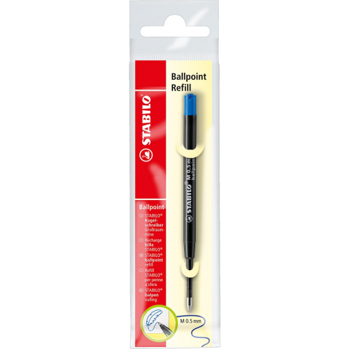 STABILO stylo bille recharge, pointe moyenne, bleu