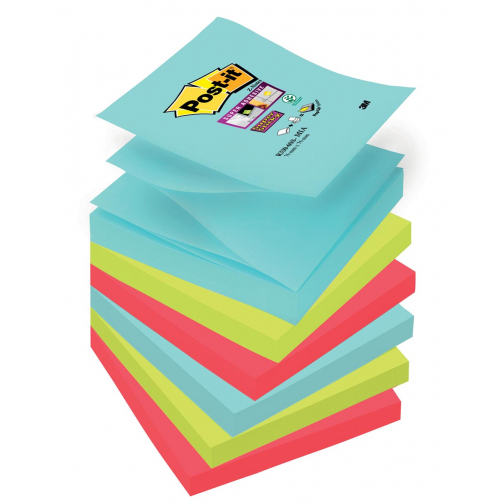 Post-it Super Sticky z-notes Cosmic, 90 feuilles, ft 76 x 76 mm, paquet de 6 blocs