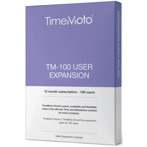 Safescan TimeMoto Cloud User Expansion paquet, 100 utilisateurs