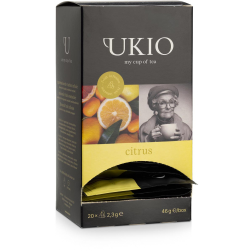 UKIO infusion Citrus, emballé individuellement, paquet de 20 pièces