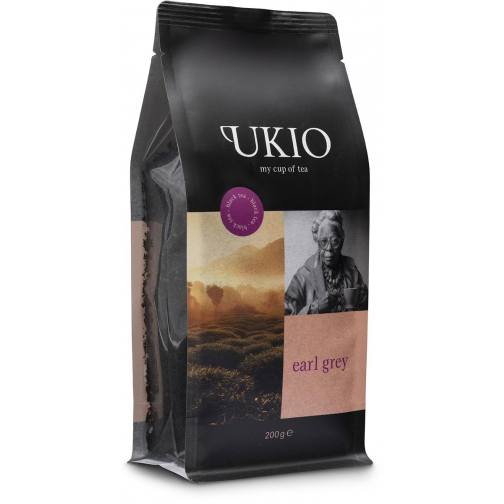 UKIO thé noir Earl Grey, en vrac, paquet de 200 gram