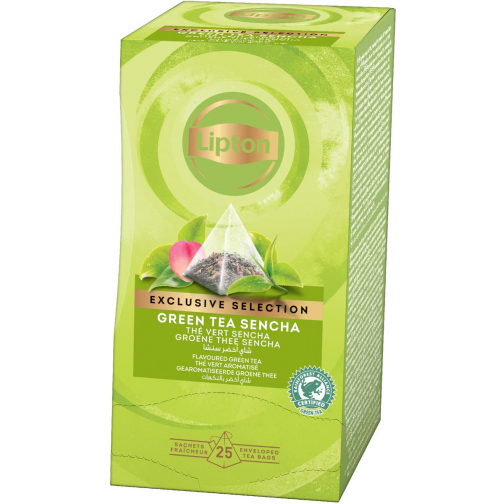 Lipton thé Exclusive Selection, thé vert Sencha, boîte de 25 sachets