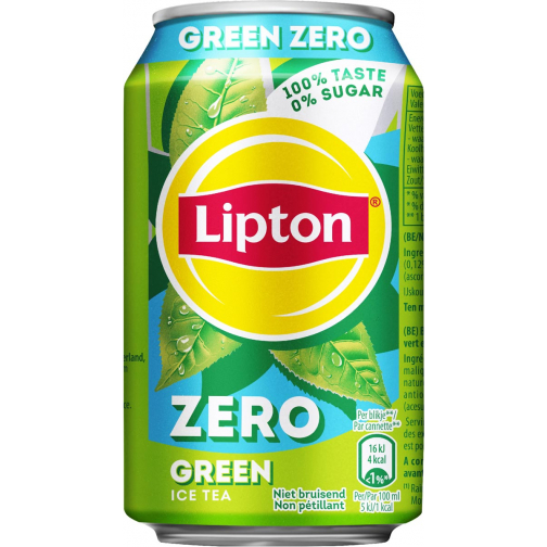 Lipton Ice Tea Green Zero, canette de 33 cl, paquet de 24 pièces