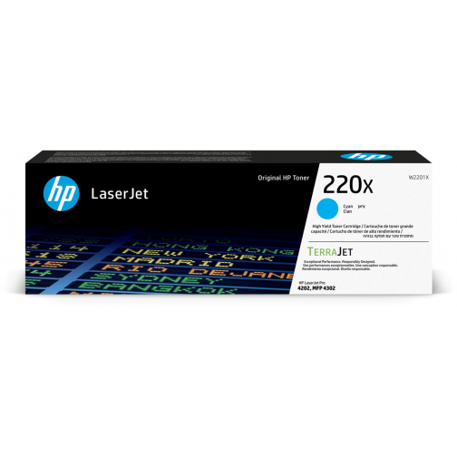 HP toner 220X, 5.500 pages, OEM W2201X, cyan
