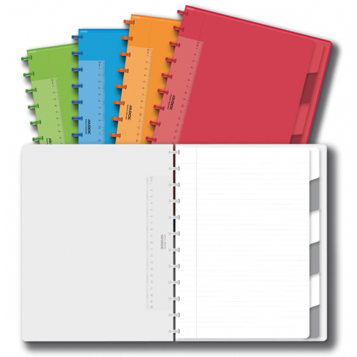 Adoc Colorlines cahier, ft A4, 144 pages, ligné, couleurs assorties