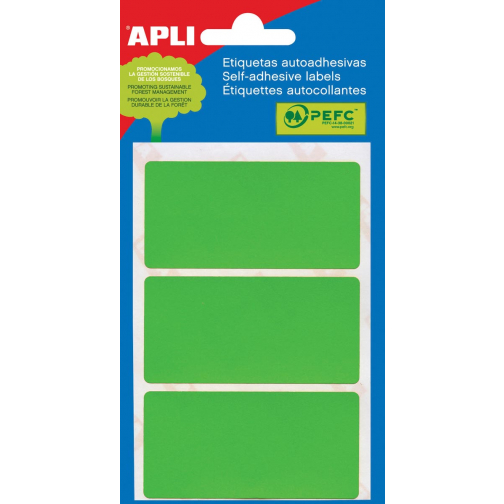 Apli étiquettes colorées en pochette vert (2074)
