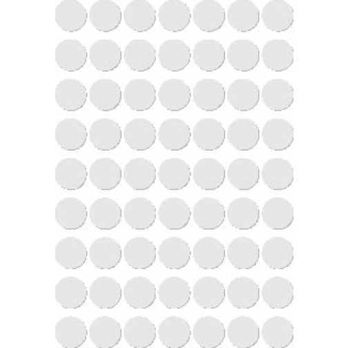 Apli étiquettes rondes en pochette diamètre 10 mm, blanc, 378 pièces, 63 par feuille (2660)
