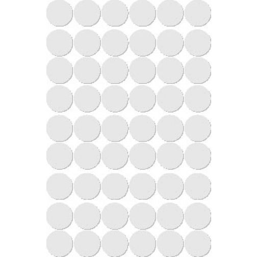 Apli étiquettes rondes en pochette diamètre 13 mm, blanc, 210 pièces, 35 par feuille (2661)