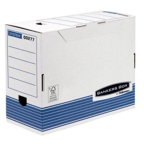 Bankers Box System boîte d'archives, ft A4, dos de 15 cm, bleu