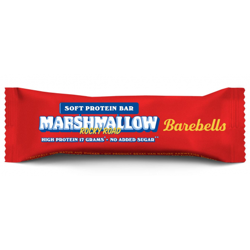 Barebells Soft Marshmallow Rocky Road, barre de 55 g, paquet de 12 pièces