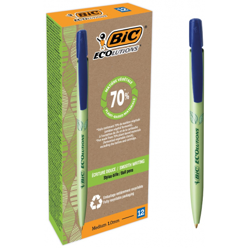 Bic Media Clic Bio-based Ecolutions stylo bille, bleu