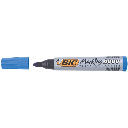 Bic marqueur permanent 2000-2300 bleu, pointe ogive, largeur de trait: 1,7 mm