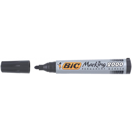 Bic marqueur permanent 2000-2300, pointe ogive, largeur de trait: 1,7 mm, noir