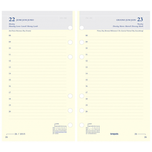 Brepols Brefax 11 recharge agenda, 2026