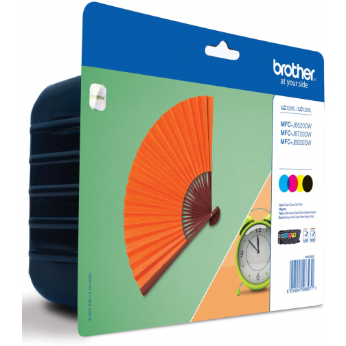Brother cartouche d'encre, 2.400 pages, OEM LC-129XLVALBPDR, 4 couleurs