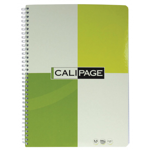 Calipage cahier à reliure spirale ft A4, 180 pages