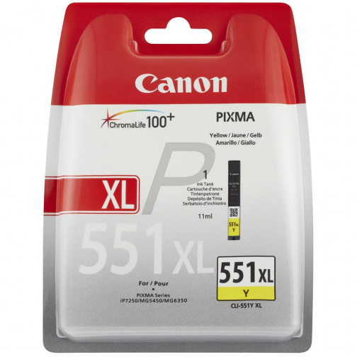 Canon cartouche d'encre CLI-551Y-XL, 695 pages, OEM 6446B001, jaune