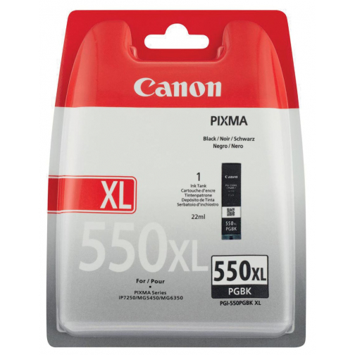 Canon cartouche d'encre PGI-550PGBK-XL, 500 pages, OEM 6431B001, noir