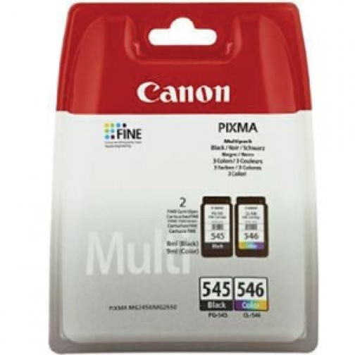 Canon cartouche d'encre PG-545/CL-546, 180 pages, OEM 8287B006, 4 couleurs