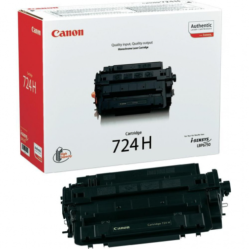 Canon toner 724H, 12.500 pages, OEM 3482B002, noir