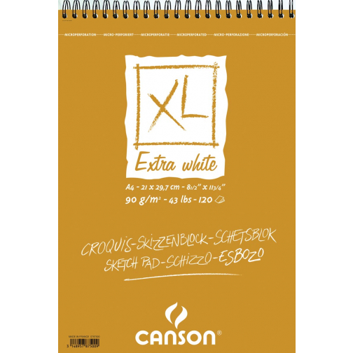 Canson album de croquis XL Extra White ft 21 x 29,7 cm (A4)