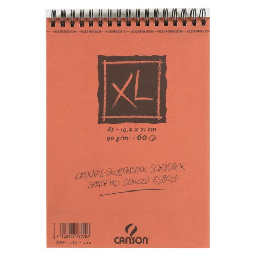 Canson album de croquis XL, ft 14,8 x 21 cm (A5), bloc de 60 feuilles
