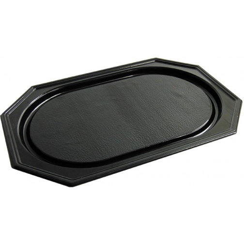 Plateau traiteur, en PET recyclé, ft 35 x 25 cm, noir, paquet de 10 pièces