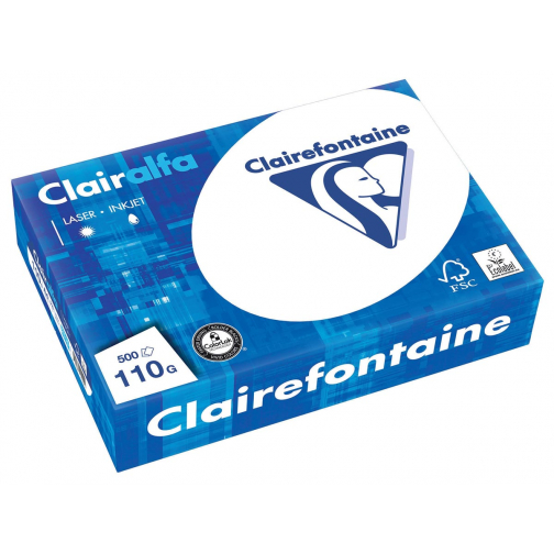 Clairefontaine Clairalfa papier de présentation A4, 110 g, paquet de 500 feuilles