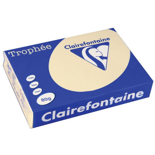 Clairefontaine Trophée papier couleur, A4, 80 g, 500 feuilles, chamois
