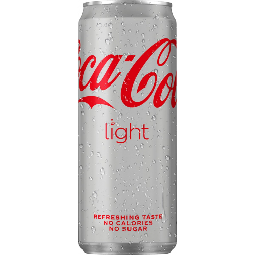 Coca-Cola Light boisson rafraîchissante, sleek canette de 33 cl, paquet de 24 pièces