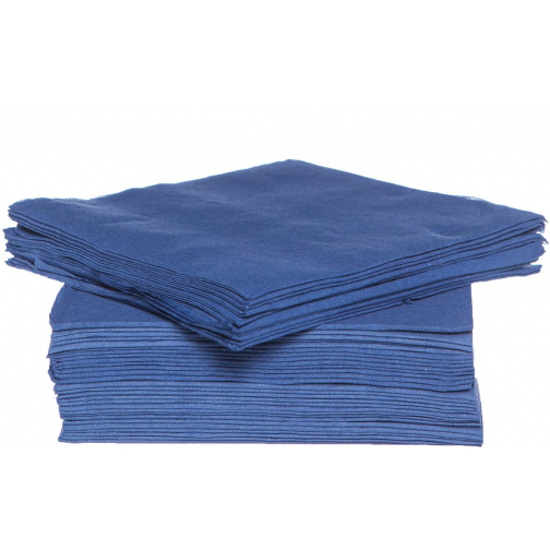 Cosy & Trendy serviette, 38 x 38 cm, bleu, 40 pièces