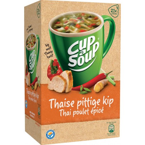 Cup-a-Soup thai poulet piquant, paquet de 21 sachets