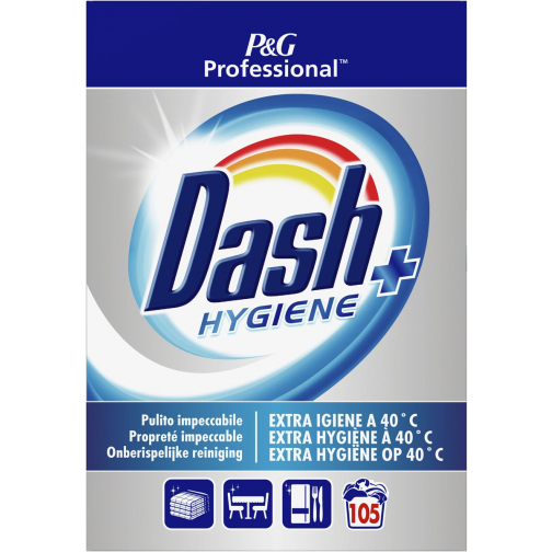 Dash Professional lessive en poudre extra hygiène, boîte de 6,5 kg
