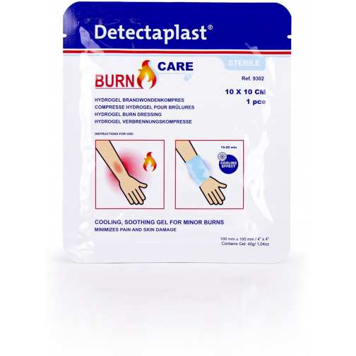 Detectapplast Burn Care compresse hydrogel contre les brûlures, ft 10 x 10 cm