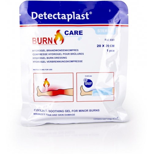 Detectapplast Burn Care compresse hydrogel contre les brûlures, ft 20 x 20 cm