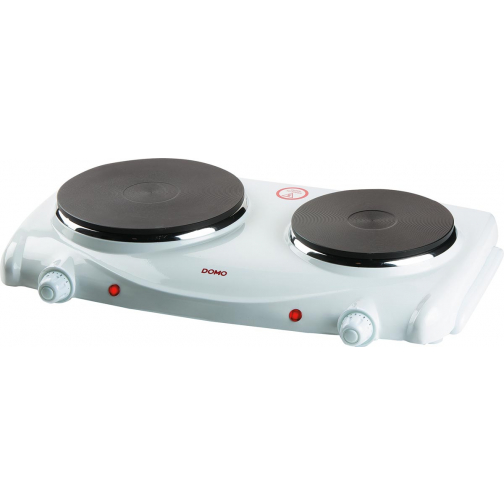 Domo double placque de cuisson, 1000-1500W, blanc