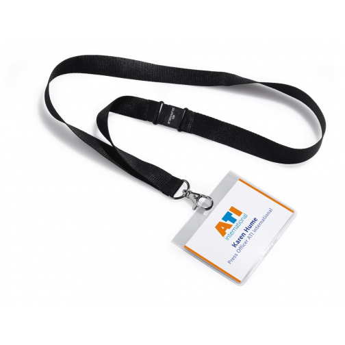 Durable badge avec cordon textile ft 6 x 9 cm, 5 pièces