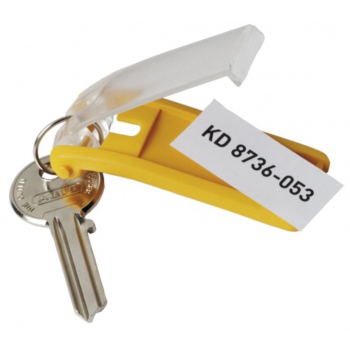 Durable porte-clés Key Clip, jaune, paquet de 6 pièces