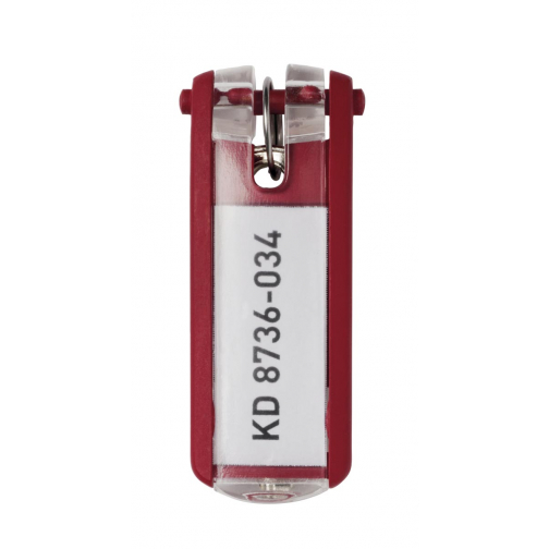 Durable porte-clés Key Clip, rouge, paquet de 6 pièces