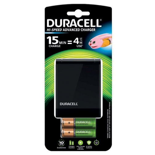 Duracell chargeur Hi-Speed Advanced Charger, 2 AA et 2 AAA piles inclus, sous blister