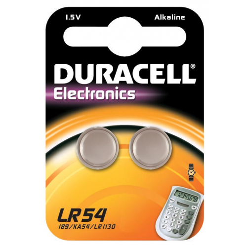 Duracell piles bouton Electronics, LR54, blister 2 pièces
