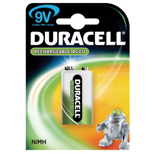 Duracell pile rechargeable 9V, sous blister