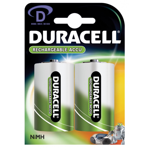 Duracell piles rechargeables D, blister de 2 pièces