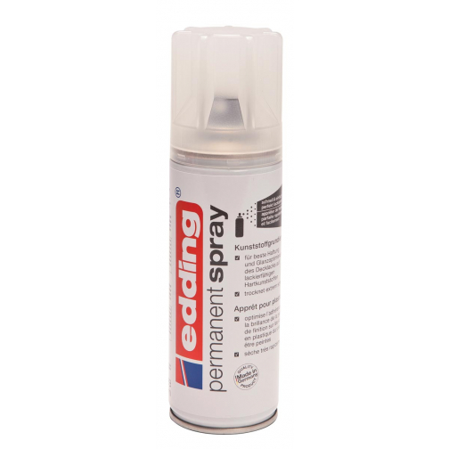 Edding Permanent Spray 5200 apprêt universel, 200 ml, grijs
