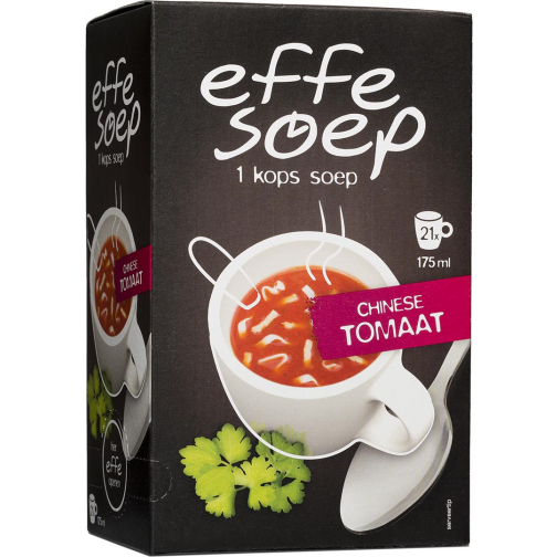 Effe Soep 1-tasse, tomate chinoise, 175 ml, boîte de 21 sachets
