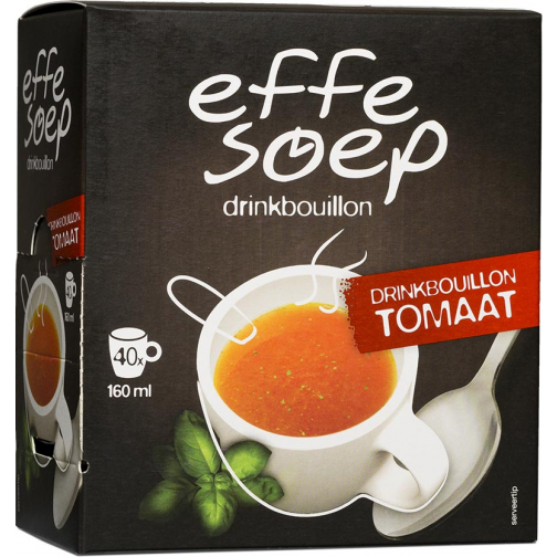 Effe Soep bouillon à boire, tomate, 160 ml, boîte de 40 sticks