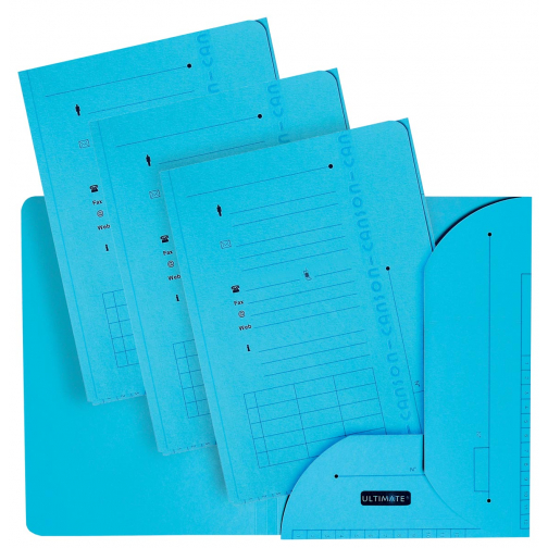 OXFORD Ultimate sous-dossiers, format A4, en carton, avec 2 rabats, paquet de25 pièces, bleu