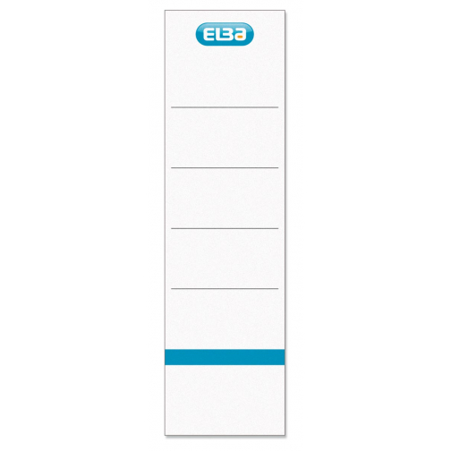 Elba étiquettes de dos, dos de 8 cm, ft 19x5,4 cm, blanc 10 pcs