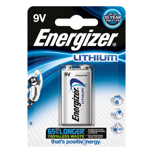 Energizer pile Lithium 9V, sous blister